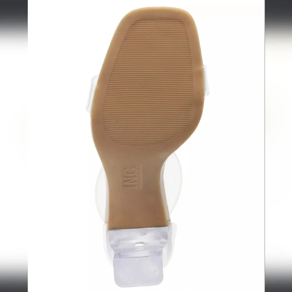 INC International Concepts Makenna Two-piece Clear Vinyl Dress Sandals 11 - Picture 6 of 9